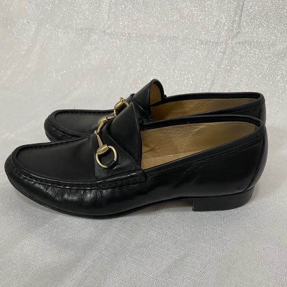 Gucci Horsebit Accent Leather Dress Loafers